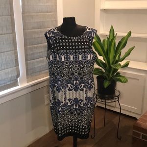 Voir Voir Sz 18 Paisley Dress with Zippered Back